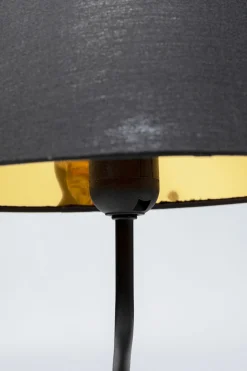 Lampa stołowa motyw zwierzęcy lampart klosz czarny 28x50 cm