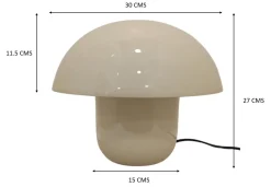 Lampa Stołowa Mushroom Błyszcząca Ecru 27cm