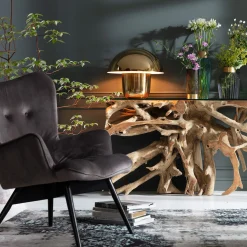 Lampa stołowa Mushroom Ø50x44 cm mosiężna