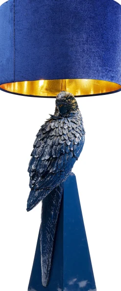 Lampa stołowa niebieska papuga Ø35x84 cm