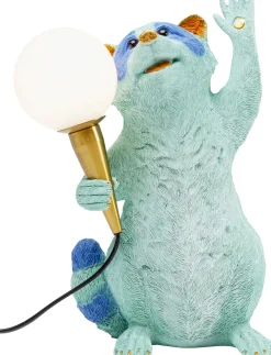 Lampa stołowa niebieska wesoły szop 19x31 cm