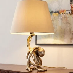 Lampa Stołowa Octopus Złota 44cm
