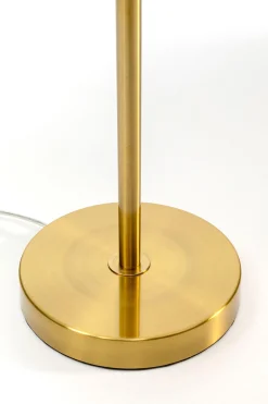Lampa stołowa palma biała strusie pióra 60 cm podstawa złota