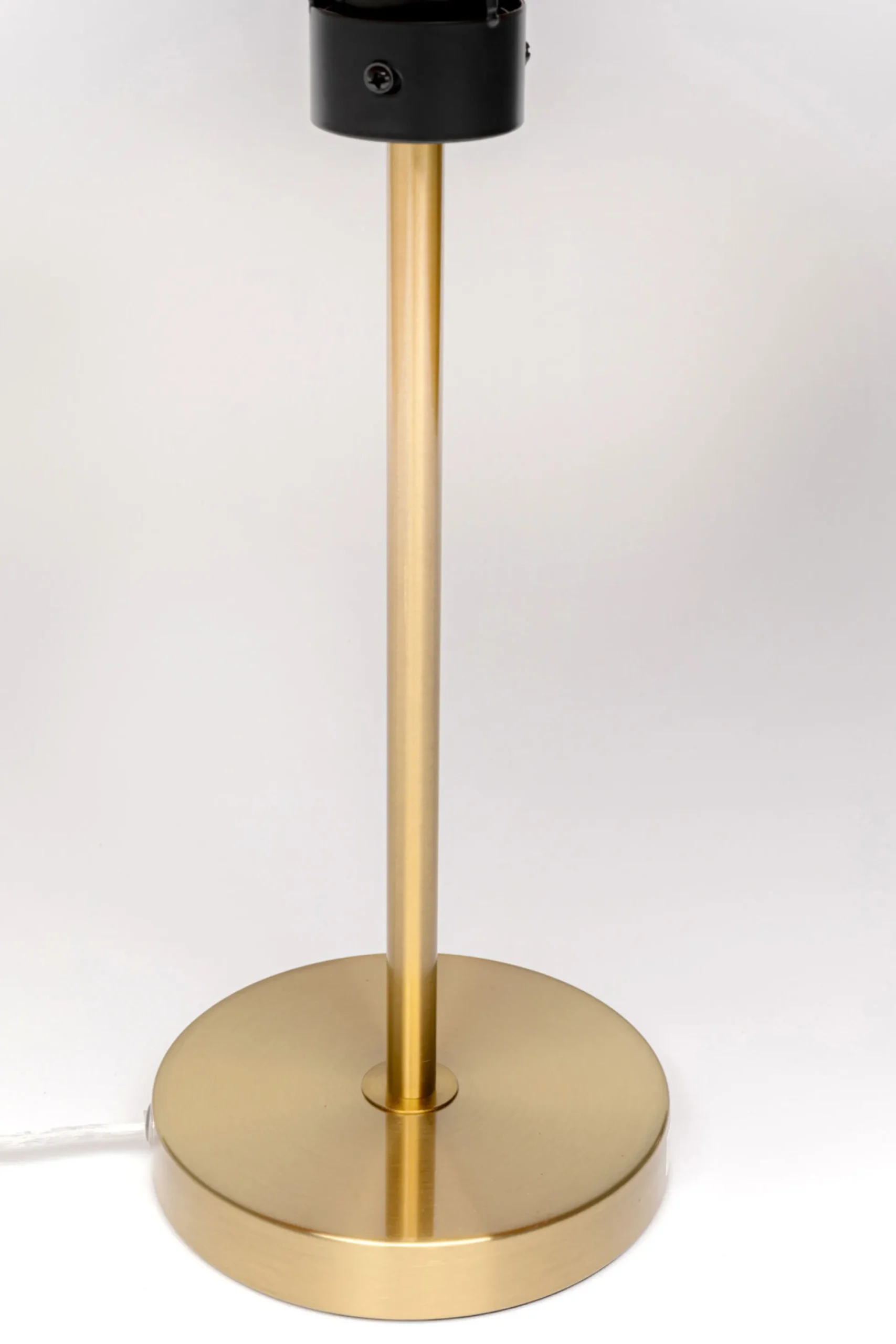 Lampa stołowa palma brązowa rdzawa strusie pióra 60 cm podstawa złota