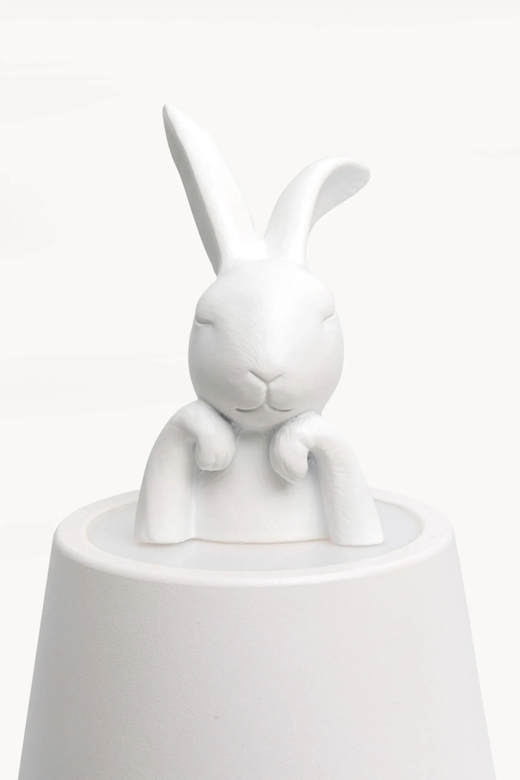 Lampa stołowa Rabbit LED 29 cm biała