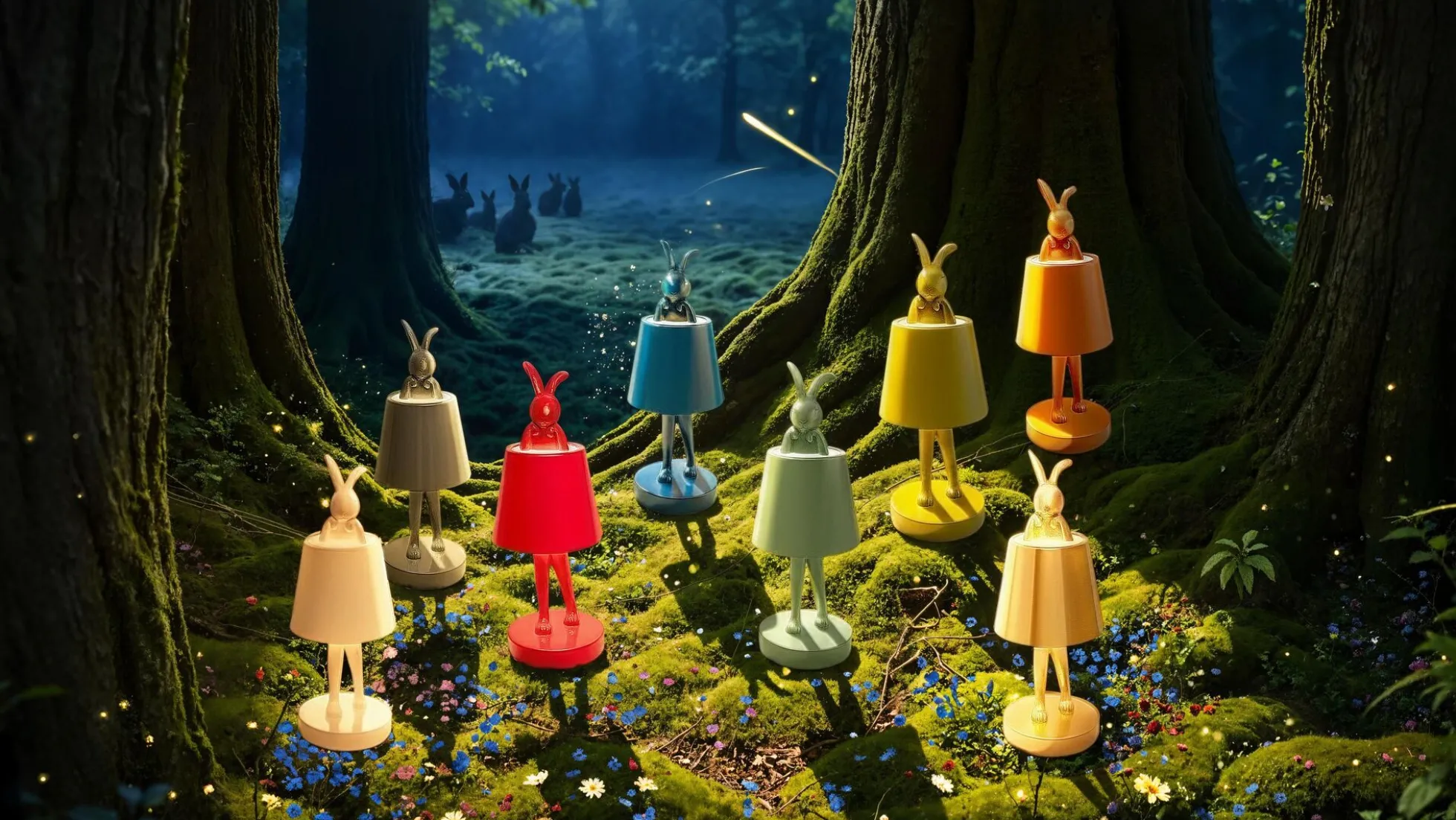Lampa stołowa Rabbit LED 29 cm petrol