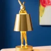 Lampa stołowa Rabbit LED 29 cm złota