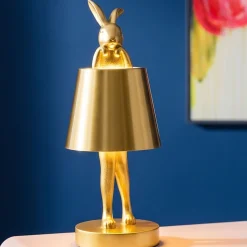 Lampa stołowa Rabbit LED 29 cm złota