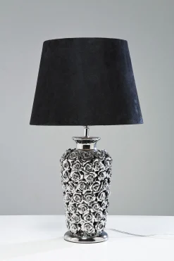 Lampa stołowa Rose Multi 33x56 cm czarno-srebrna
