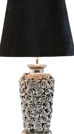 Lampa stołowa Rose Multi 33x56 cm czarno-srebrna