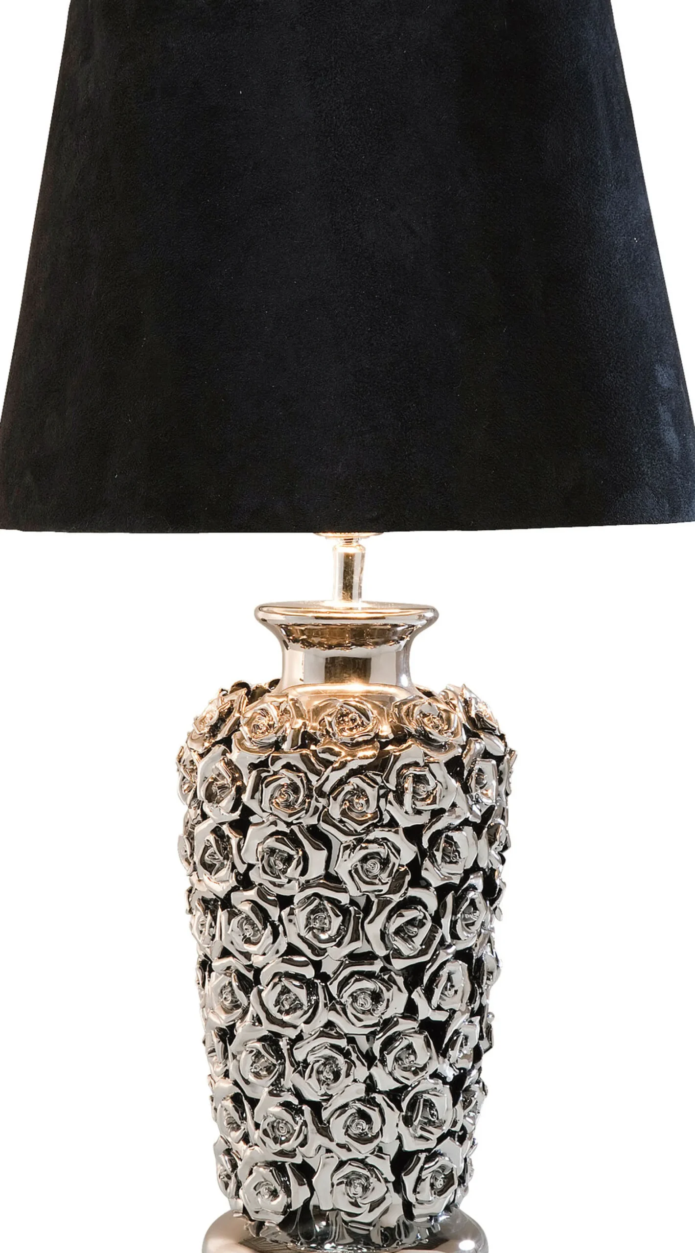 Lampa stołowa Rose Multi 33x56 cm czarno-srebrna