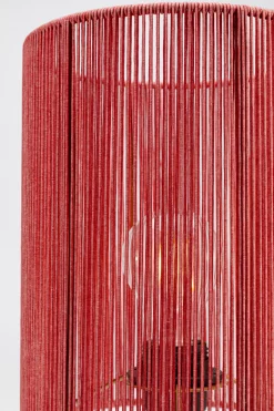 Lampa stołowa różowa szkło i tkanina 42 cm