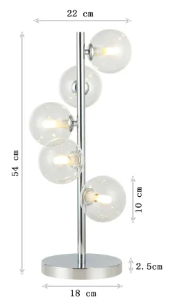 Lampa Stołowa Scala Balls Chrom 54cm