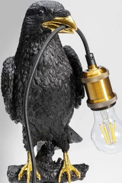 Lampa stołowa Sitting Crow 29x61 cm czarna matowa