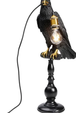 Lampa stołowa Sitting Crow 29x61 cm czarna matowa