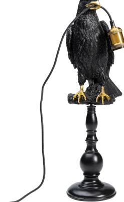 Lampa stołowa Sitting Crow 29x61 cm czarna matowa