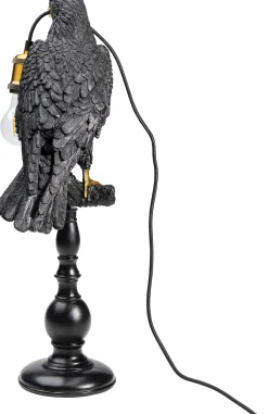 Lampa stołowa Sitting Crow 29x61 cm czarna matowa
