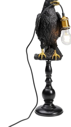 Lampa stołowa Sitting Crow 29x61 cm czarna matowa