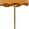 Lampa stołowa stal i marmur klosz pomarańczowy Ø30x50 cm