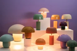 Lampa stołowa stalowa grzybek kolor fioletowo-czarny Ø20x20 cm