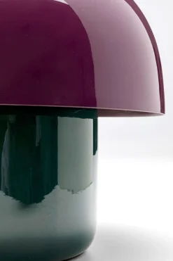 Lampa stołowa stalowa grzybek kolor fioletowo-czarny Ø20x20 cm