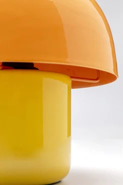 Lampa stołowa stalowa grzybek kolor pomarańczowo-żółty Ø20x20 cm