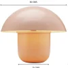 Lampa stołowa stalowa grzybek kolor brzoskwiniowy Ø29x27 cm