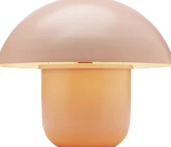 Lampa stołowa stalowa grzybek kolor brzoskwiniowy Ø29x27 cm