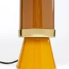 Lampa stołowa stalowa żółta Ø30x51 cm