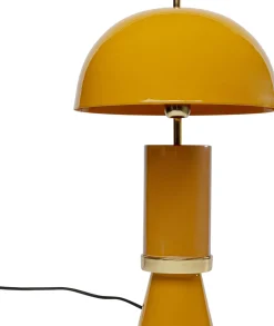 Lampa stołowa stalowa żółta Ø30x51 cm