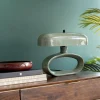 Lampa stołowa stalowa w kolorze zielonym 37x26 cm