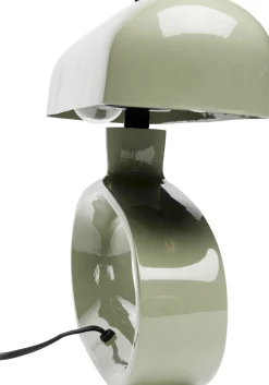 Lampa stołowa stalowa w kolorze zielonym 37x26 cm