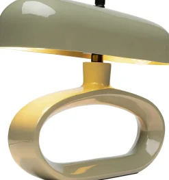 Lampa stołowa stalowa w kolorze zielonym 37x26 cm