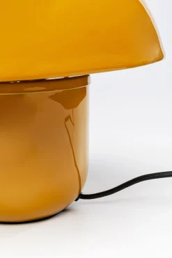 Lampa stołowa stalowa w kolorze żółtym Ø29x27 cm