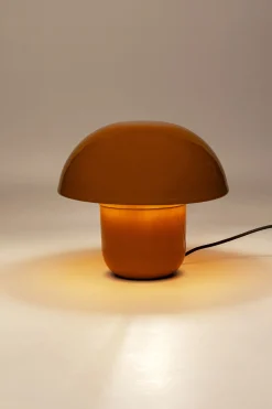 Lampa stołowa stalowa w kolorze żółtym Ø29x27 cm