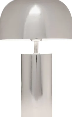 Lampa stołowa stalowa w kolorze srebrnym chromowym Ø25x38 cm