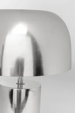 Lampa stołowa stalowa w kolorze srebrnym chromowym Ø25x38 cm