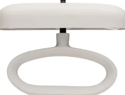 Lampa stołowa stalowa w kolorze beżowym 37x26 cm