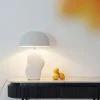 Lampa stołowa stalowa w kolorze białym 48 cm