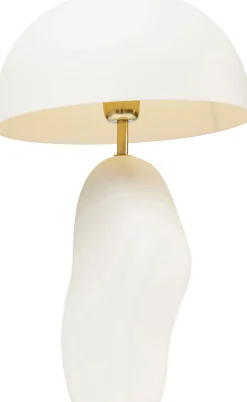 Lampa stołowa stalowa w kolorze białym 48 cm