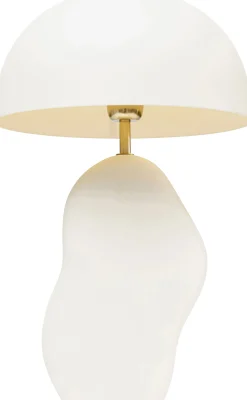 Lampa stołowa stalowa w kolorze białym 48 cm