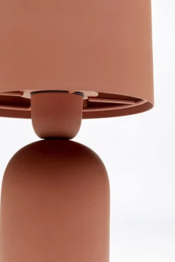 Lampa stołowa ze stali czerwień terakotowa 39 cm