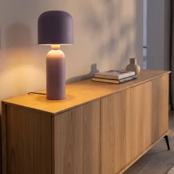 Lampa stołowa ze stali w kolorze fioletowym 39 cm