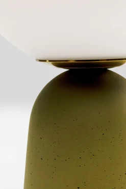 Lampa stołowa zielona klosz szklana kula Ø16x31 cm