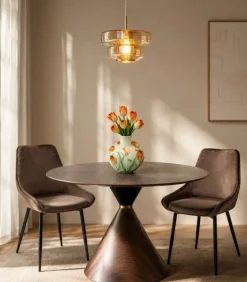 Lampa wisząca Arcadia bursztynowa Ø34cm