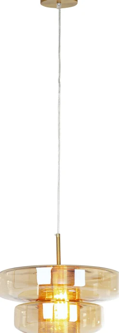 Lampa wisząca Arcadia bursztynowa Ø34cm