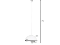 Lampa wisząca Cloud Beam biała 45cm