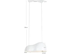 Lampa wisząca Cloud Beam Double srebrna 70cm