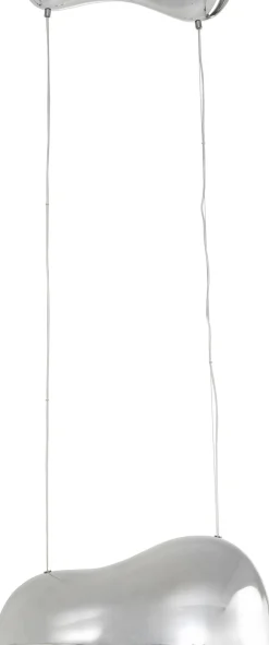 Lampa wisząca Cloud Beam Double srebrna 70cm