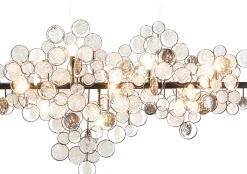 Lampa wisząca Clouds Clear 102x61 cm szara